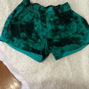 Lululemon Green Camouflage Women's Shorts